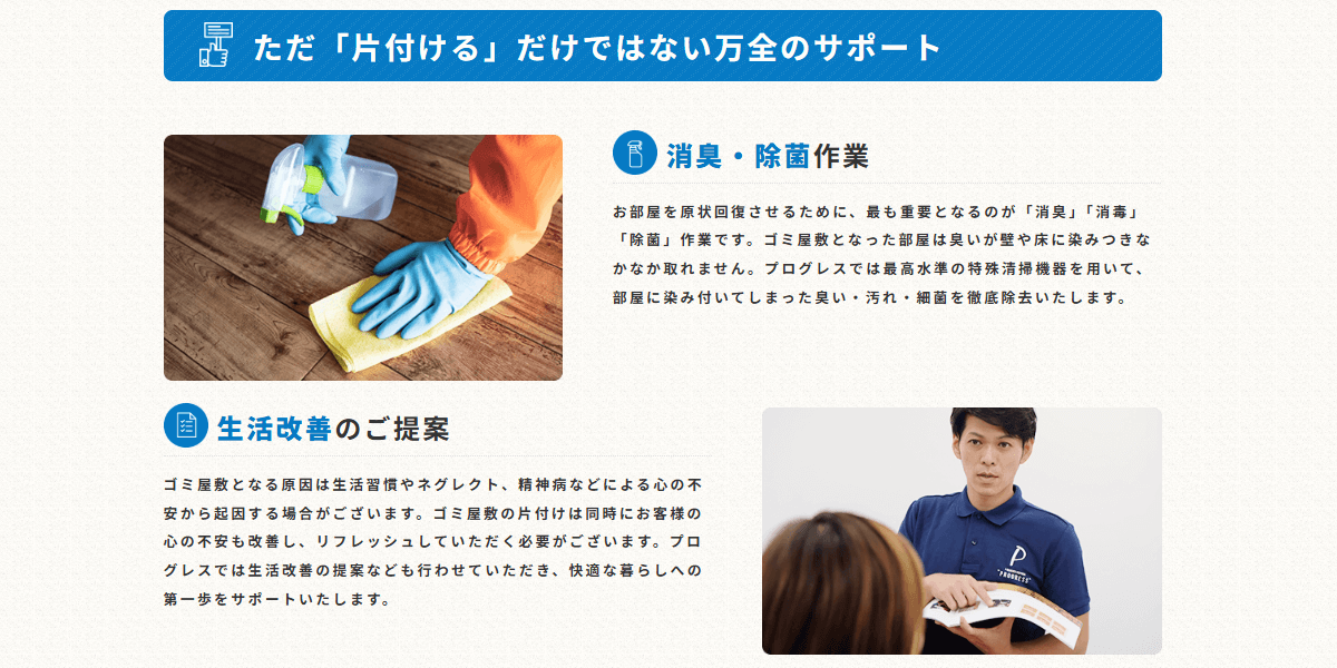 ゴミ屋敷片付けプログレスの画像
